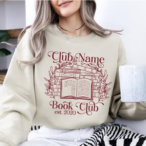 Custom Book Club Sweatshirt, Personalized Reading Club Crewneck, Bookish Gift, Book Lover Sweatshirt