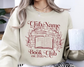 Custom Book Club Sweatshirt, Personalized Reading Club Crewneck, Bookish Gift, Book Lover Sweatshirt