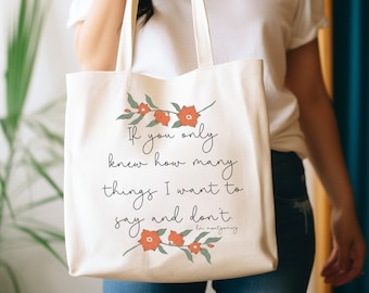 Anne of Green Gables Tote Bag, Anne of Green Gables, Green Gables, Anne With an E, Book Quote Bag, Book Quote Gift, Book Lover Gift