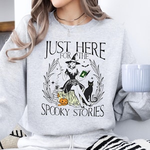 Retro Witch Halloween Sweatshirt, Cute Witchy Shirt, Vintage Fall Sweater, Retro Fall Aesthetic, Spooky Season Apparel