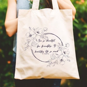 Anne of Green Gables Tote Bag, Friendship Tote Bag, Best Friend Gift, Green Gables, Anne With an E, Book Quote Gift, Book Lover Gift