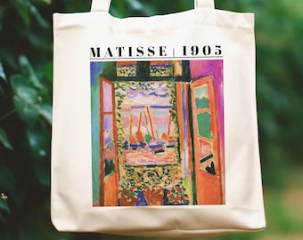 Henri Matisse & Picasso トートバッグ Henri Matisse Tote Bag, Classic Art Gift, Vintage Floral
