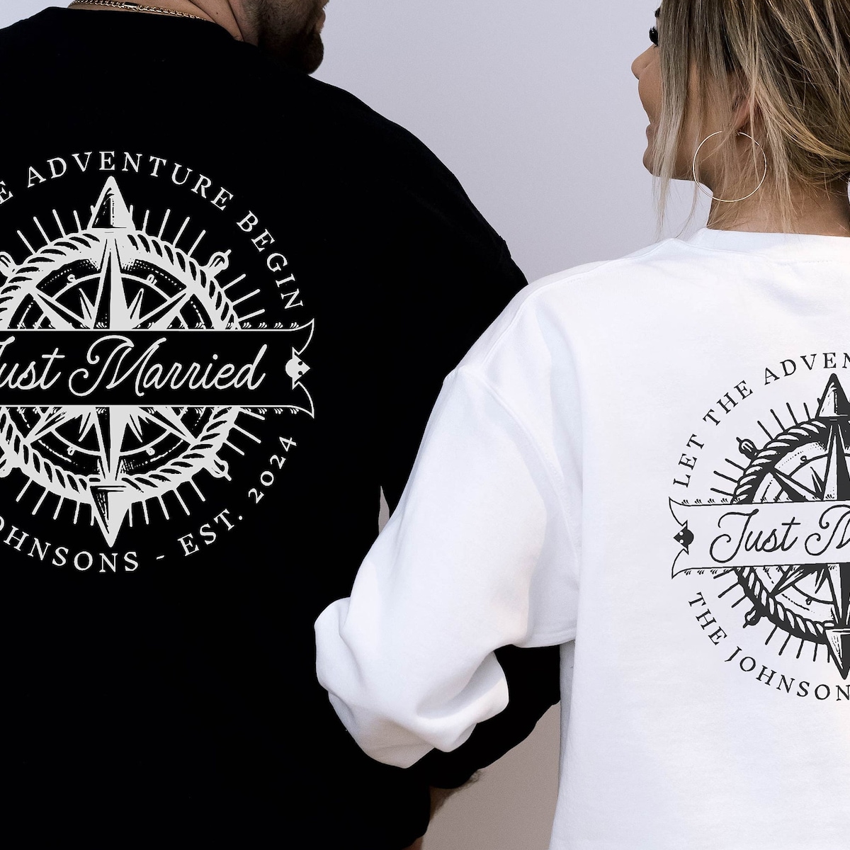 Just Married, Personalized Mr and Mrs, Hubby Wifey Sweatshirts, Matching Couples Hoodie, Honeymoon Shirts, Mrs Sweatshirt, Custom Hoodies - Etsy