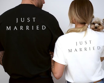 Just Married Shirt, Personalized Mr and Mrs, Custom Hubby Wifey Shirts, Matching Couples, Honeymoon Shirts, Mrs Shirt, Mr Shirt