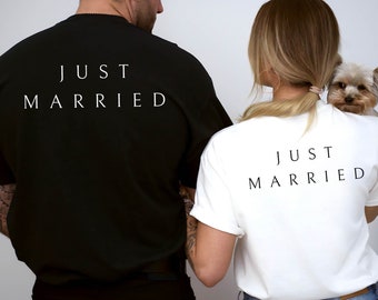Just Married Shirt, Personalized Mr and Mrs, Custom Hubby Wifey Shirts, Matching Couples, Honeymoon Shirts, Mrs Shirt, Mr Shirt