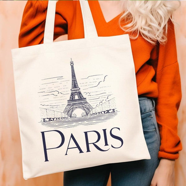 Paris France Tote Bag, European Destination Gift, Travel Destinations