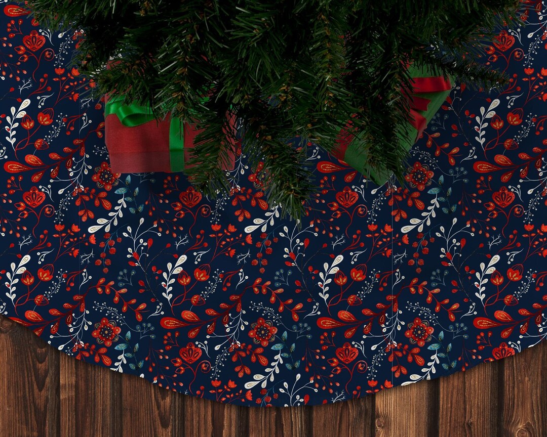 Modern Christmas Tree Skirts Christmas Tree Decor Christmas Etsy