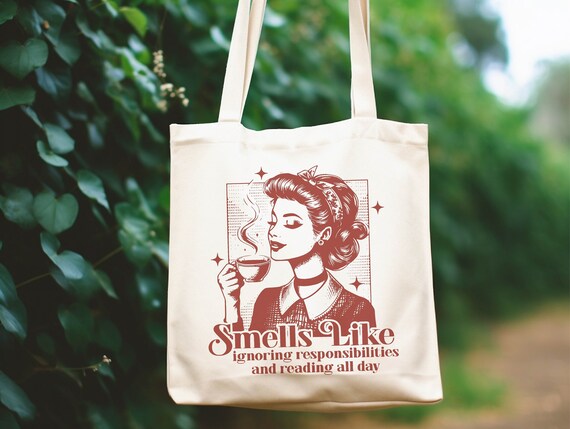 Funny Bookish Tote Bag, Bookworm Gift, Romantasy Reader, Book Lover, Booktok Merch, Booktrovert, Light Academia
