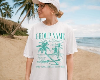 Personalized Family Vacation Shirts, Matching Group Shirts, Custom Family Matching, Beach Vacation, Friends Vacation, Family Travel Shirt