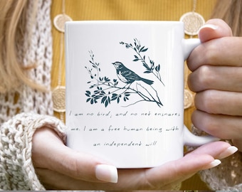 Jane Eyre Quote Mug, Book Quote Gift, Light Academia Mug, Bookish Gift, Book Lover Gift