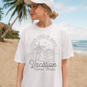 Personalized Family Vacation Shirts, Matching Group Shirts, Custom Family Matching, Beach Vacation, Friends Vacation, Family Travel Shirt