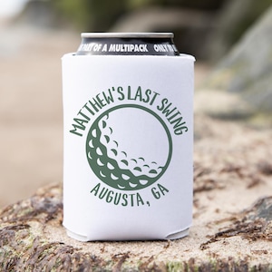 Personalized Golf Bachelor Party Can Cooler, Custom Bachelor Party Favor, Groomsman Gift, Boys Trip Can Coolers, Birthday Trip