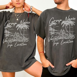 Personalized Family Vacation Shirts, Matching Group Shirts, Custom Family Matching, Beach Vacation, Friends Vacation, Family Travel Shirt