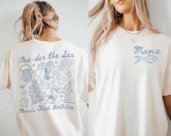 Oneder the Sea Custom Birthday Shirt, Under the Sea Matching Family Shirts, Custom Birthday Party Shirt, Ocean First Birthday Outfit