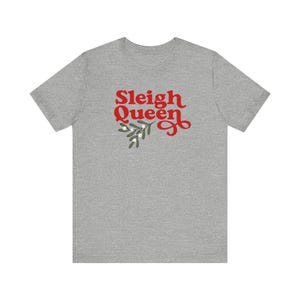 Funny Christmas Shirt, Girly Christmas, Pink Christmas, Xmas Tshirt, Vintage Holiday Tee, Sleigh Queen image 8