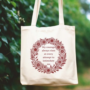 Orgullo y prejuicio Jane Austen Cita Bolsa de mano, Jane Austen, Regalo amante del libro, Cita del libro, Regalo librero, Academia ligera