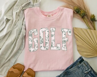 Preppy Golf Shirt, Golf Addict, Members Only Golf Club, Preppy Aesthetic, Golfer Gift, Ladies Golf, Toile Golf Shirt