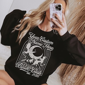 Custom Book Club Sweatshirt, Personalized Reading Club Crewneck, Bookish Gift, Book Lover Sweatshirt, Booklover Gift, Bookworm Shirt