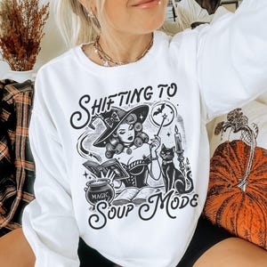 Witchy Halloween Sweatshirt, Halloween Crewneck, Spooky Season, Ghost Sweatshirt, Spooky Vibes, Trendy Fall Hoodie, Girly Halloween