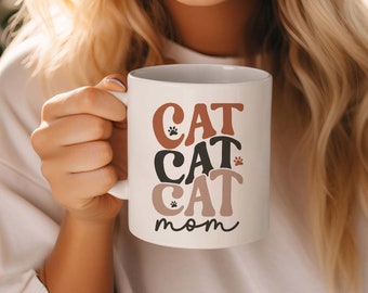 Cat Lover Mug, Cat Lover Gift, Cat Mom Gift, Funny Cat Mug, Secret Santa Gift, Cat Mug