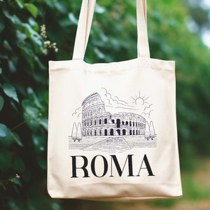 Roma Italy Tote Bag, European Destination Gift, Travel Destinations
