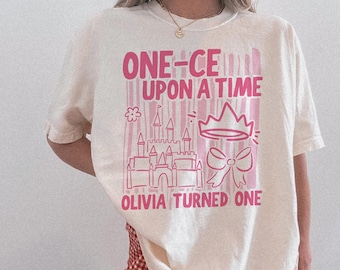 Onece Upon a Time Birthday Family Matching Shirts, 1st Princess Birthday, Custom Princess Birthday Girl Shirts, 1st Birthday Mama Dada Tees
