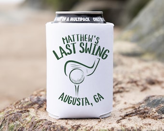 Personalized Golf Bachelor Party Can Cooler, Custom Bachelor Party Favor, Groomsman Gift, Boys Trip Can Coolers, Birthday Trip