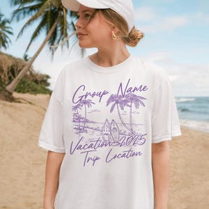 Personalized Family Vacation Shirts, Matching Group Shirts, Custom Family Matching, Beach Vacation, Friends Vacation, Family Travel Shirt