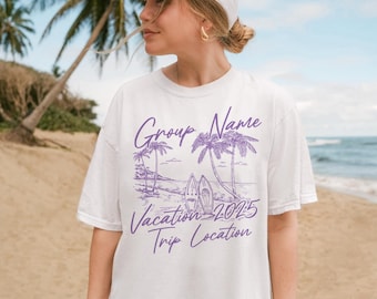 Personalized Family Vacation Shirts, Matching Group Shirts, Custom Family Matching, Beach Vacation, Friends Vacation, Family Travel Shirt