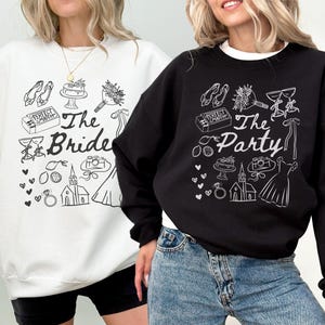 Custom Bridal Party Sweatshirt, Bride Crewneck, Bachelorette Merch, Bridesmaid Proposal, Getting Ready Outfit, Group Matching Sweatshirt