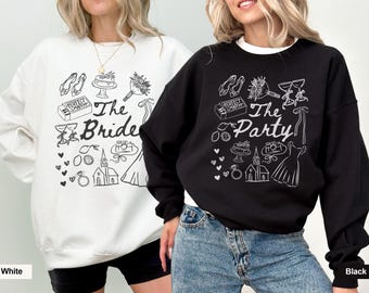 Custom Bridal Party Sweatshirt, Bride Crewneck, Bachelorette Merch, Bridesmaid Proposal, Getting Ready Outfit, Group Matching Sweatshirt