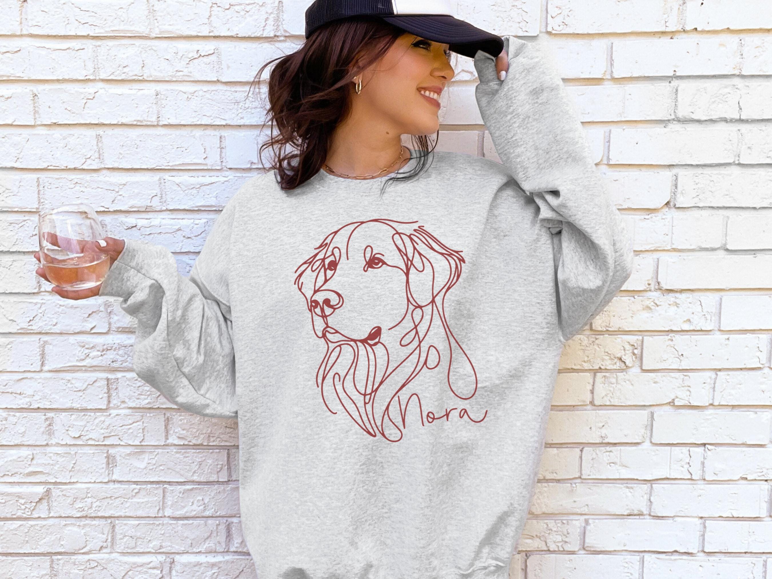 Custom Golden Retriever Sweatshirt, Pet Name Sweatshirt, Personalized ...