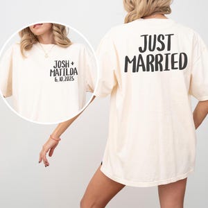 Personalized Just Married Shirts, Custom Mr and Mrs Tshirts, Hubby Wifey Shirts, Matching Couples, Matching, Honeymoon Shirts, Newlywed Gift
