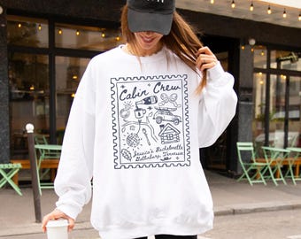 Custom Cabin Crew Bachelorette Sweatshirt, Camping Bachelorette Party Shirt, Bachelorette Favors, Bachelorette Crewneck, Girls Trip Shirt