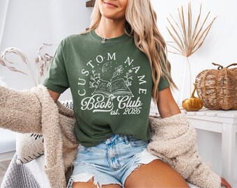 Custom Book Club Shirt, Personalized Reading Club Tee, Bookish Gift, Book Lover Shirt, Bookworm Tee, Design Your Own