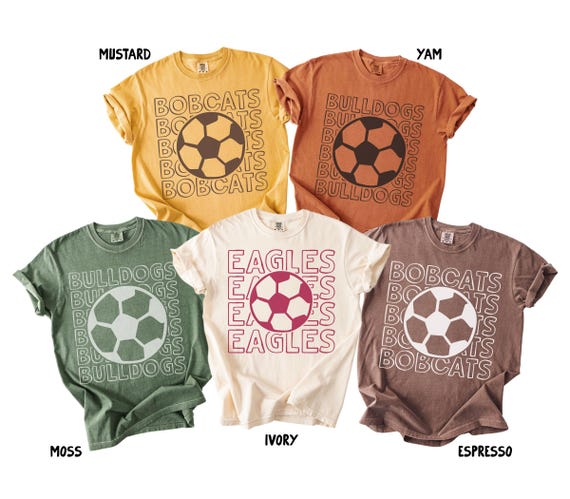 Custom School Mascot Shirt, Custom Soccer Team Spirit, School Spirit Shirt, Soccer Season Tee,Preppy Game Day Shirt, Soccer Mom Shirt