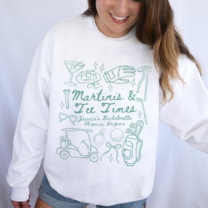 Custom Golf Bachelorette Party Sweatshirt, Personalized Country Club Bach, Luxury Bachelorette, Putts and Prosecco, Bachelorette Merch