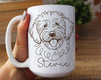 Personalized Goldendoodle Mug, Custom Dog Mug, Custom Pet Mug, Dog Mom Gift, Dog Dad