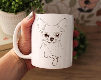Personalized Chihuahua Mug, Custom Dog Mug, Custom Pet Mug, Dog Mom Gift, Dog Dad
