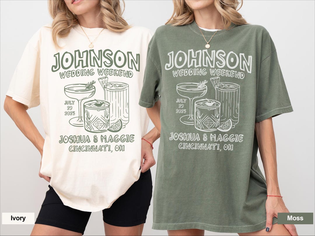 Wedding Merch Examples Custom Wedding Shirts, Personalized Bridal Party Gifts, Wedding Party ...