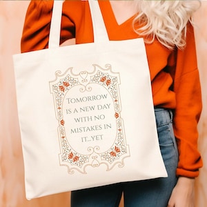 Anne auf Green Gables Einkaufstasche, Light Academia Geschenk, Anne mit einem E, Buchzitat Tasche, Bücherwurm Geschenk, English Major Tote, Buchliebhaber, Booktok