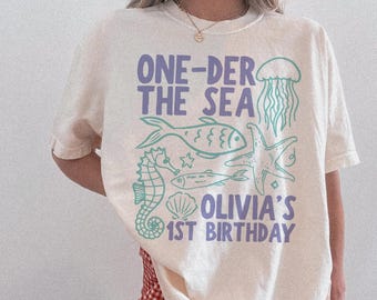 Oneder the Sea Custom Birthday Shirt, Under the Sea Matching Family Shirts, Custom Birthday Party Shirt, Ocean First Birthday Outfit