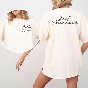 Personalized Just Married Shirts, Custom Mr and Mrs Tshirts, Hubby Wifey Shirts, Matching Couples, Matching, Honeymoon Shirts, Newlywed Gift