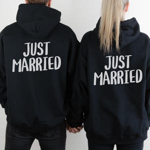 Custom Just Married Sweatshirts, Personalized Mr and Mrs, Matching Couples Hoodie, Honeymoon Shirts, Customized Bride and Groom, Anniversary