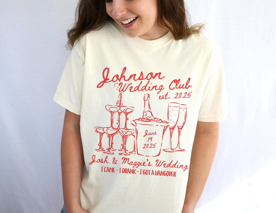 Wedding Merch Examples Custom Wedding Shirts, Personalized Bridal Party Gifts, Wedding Party ...