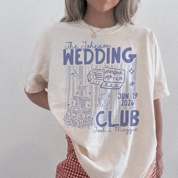 Custom Wedding Shirts, Personalized Bridal Party Gifts, Wedding Party Favors, Custom Wedding Toss, Matching Group Shirts, Wedding Merch