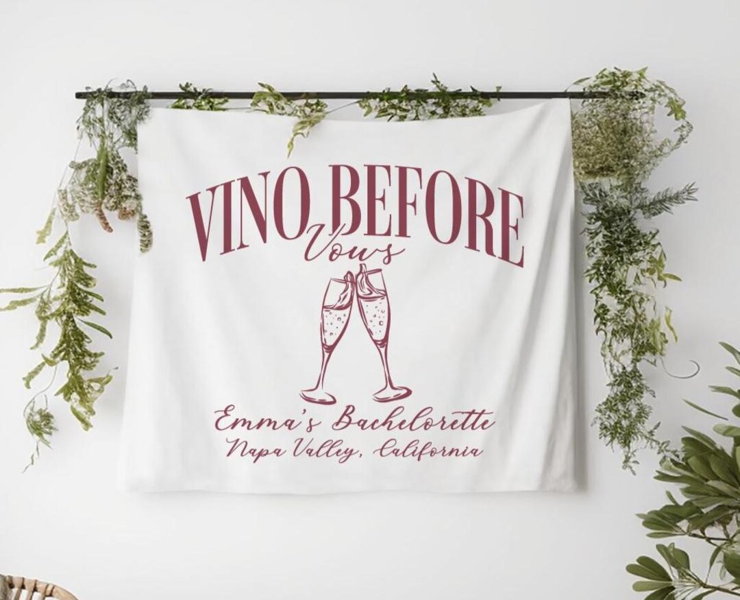 Personalized Wine Bachelorette Party Decor, Custom Location ...