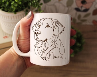 Personalized Golden Retriever Mug, Custom Dog Mug, Custom Pet Mug, Dog Mom Gift, Dog Dad