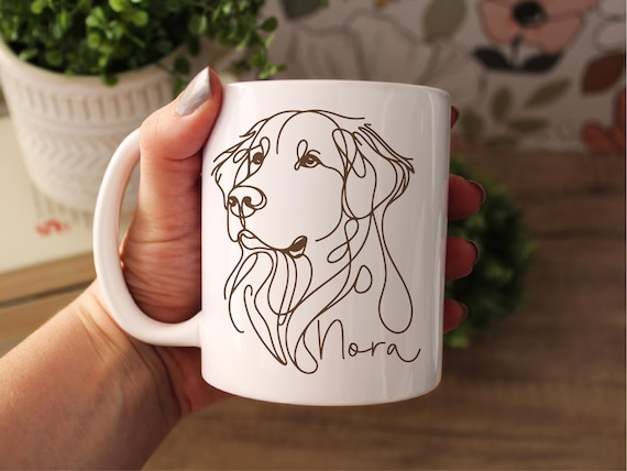 Personalized Golden Retriever Mug, Custom Dog Mug, Custom Pet Mug, Dog Mom Gift, Dog Dad