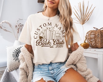Custom Book Club Shirt, Personalized Reading Club Tee, Bookish Gift, Book Lover Shirt, Bookworm Tee, Design Your Own